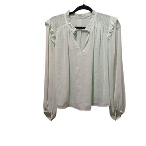 Elegant White Blouse with Ruffle Details